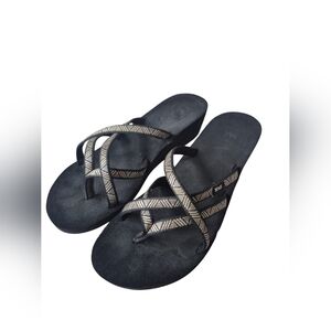 Teva Womens Size 11 Mandalyn Ola 2 Black Wedge Sandals
